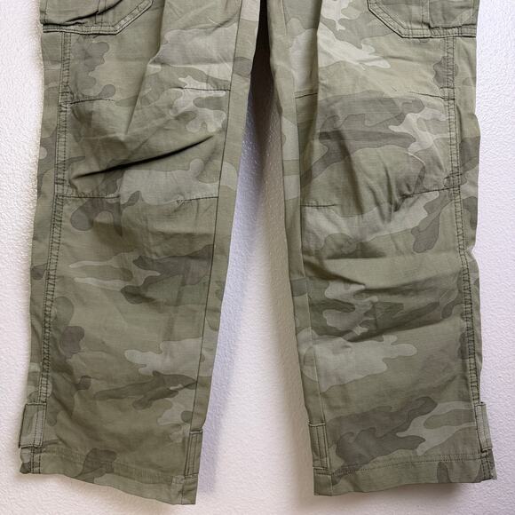G Star Raw Danbury Field Cargo Pants Womens 26 Green Camo Utility Embroider Army - Picture 6 of 11